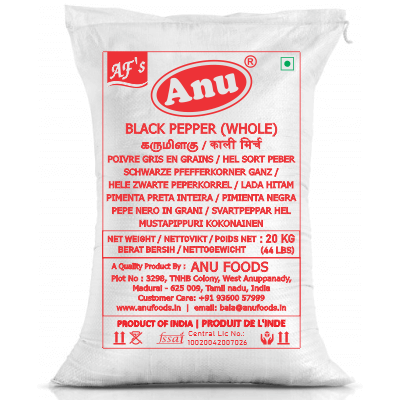 Black Pepper Exporters in India Tamilnadu Madurai